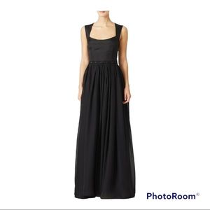 Allison Parris Freya Gown Embellished Beaded Waist Sleeveless 8 2567